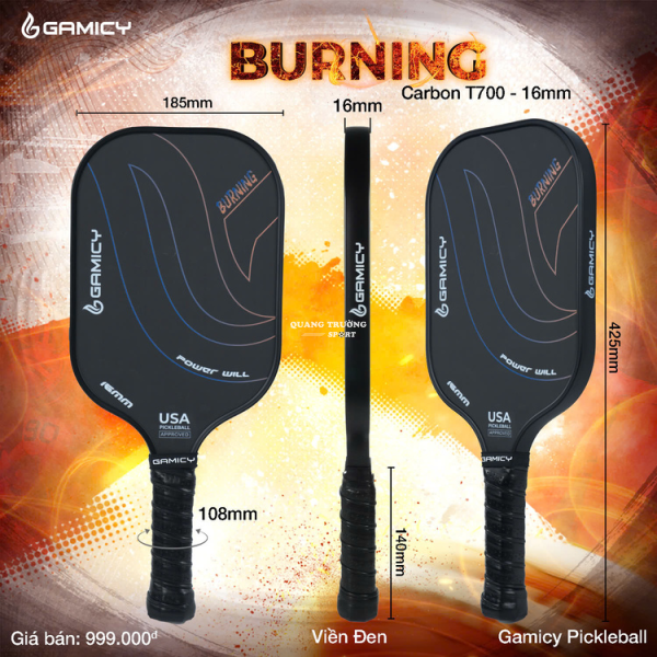 Vợt pickleball Burning Gamicy – Cảm giác điều bóng đỉnh