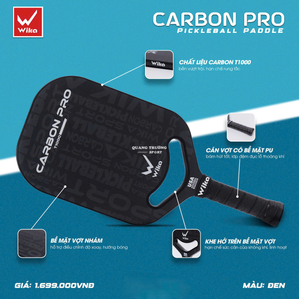 Vợt Pickleball Wika Carbon Pro: Nâng tầm Trình Độ